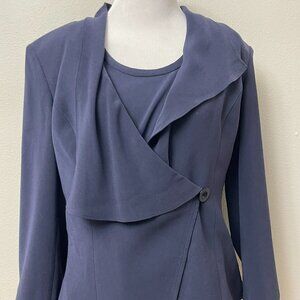 St. John Navy Blue Cami Cardigan Set Size 8